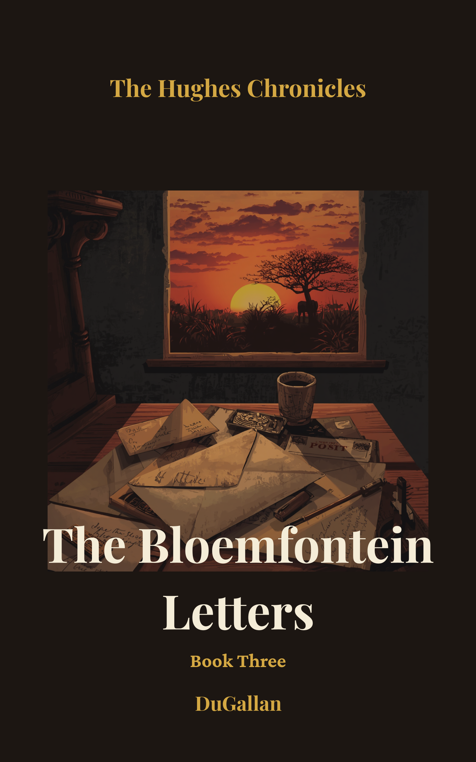 The Bloemfontein Letters — Hughes Chronicles Book 3, a South African historical fiction book cover set in the Orange Free State