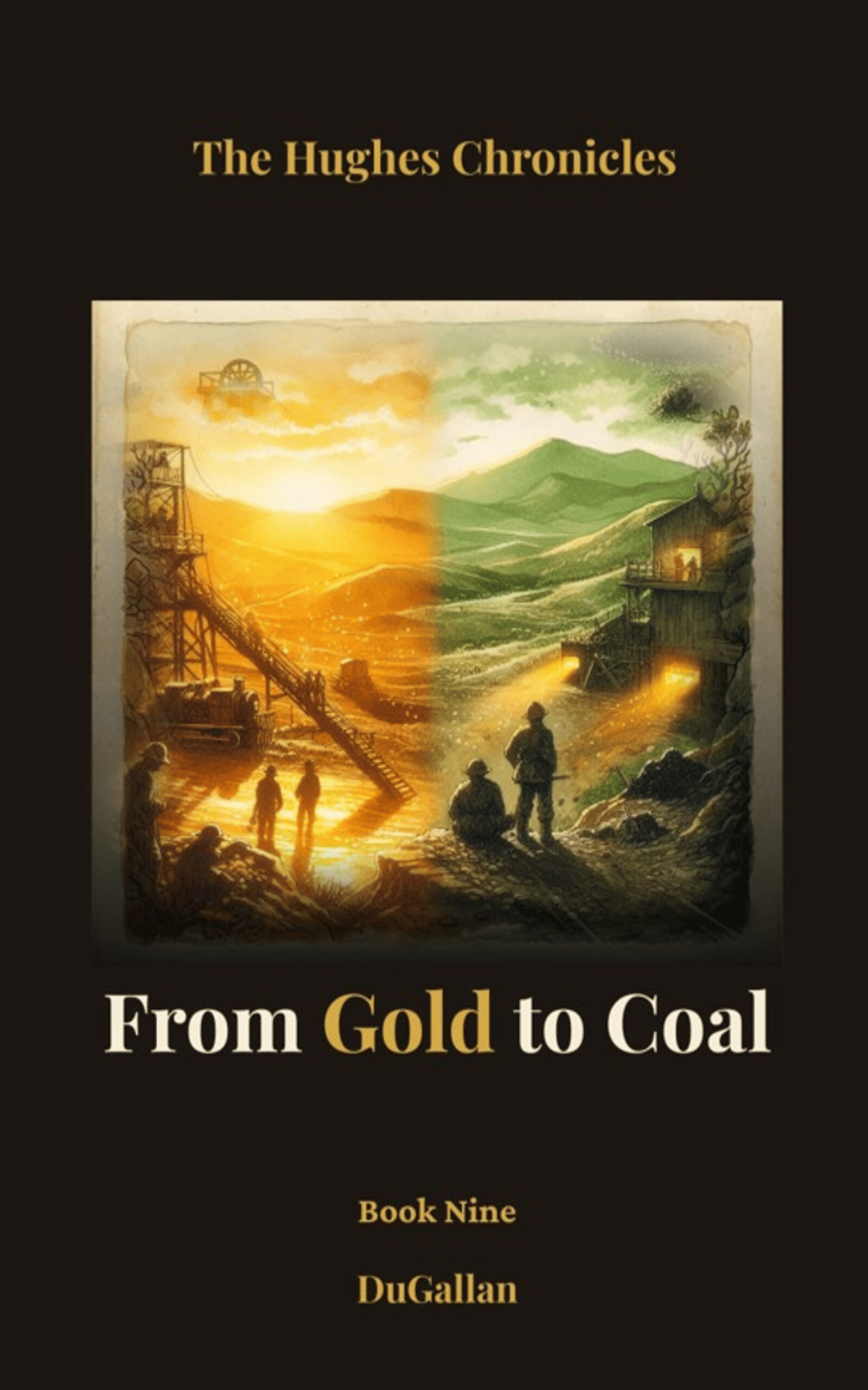 From Gold to Coal — Hughes Chronicles Book 9, a South African family mystery adventure book cover set at City Deep gold mine Johannesburg