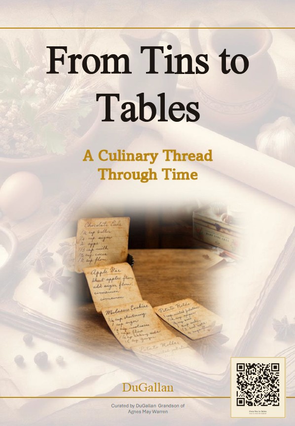 From Tins to Tables — South African family recipes and history, companion book cover to the Hughes Chronicles